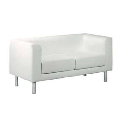 Sofa-2-Sitzer-weiss Cardirff