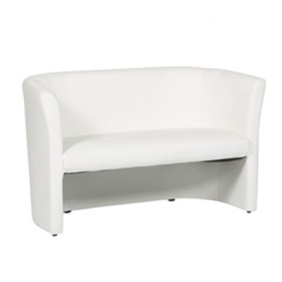 Sofa-2-Sitzer weiß Leeds