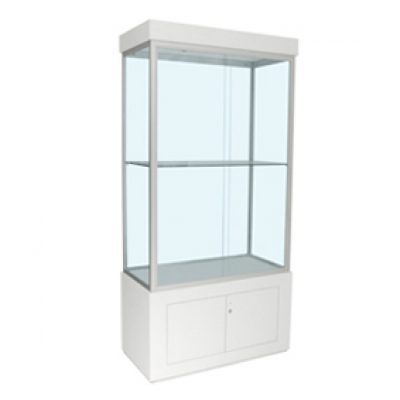Stehvitrine weiß Helsinki